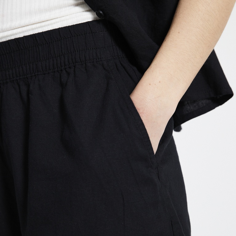 Linen blend shorts "Daisy" Black
